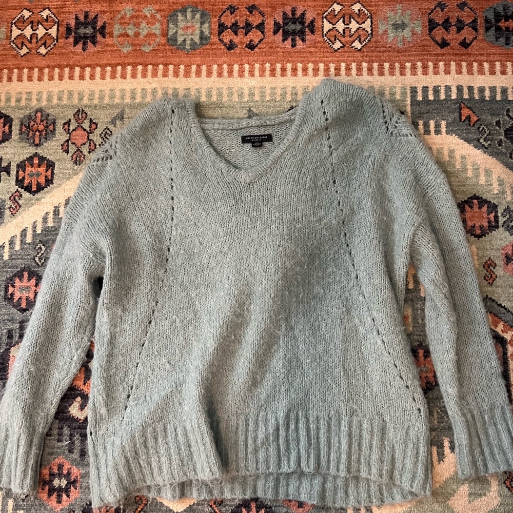 American Eagle hooded knitted sweater